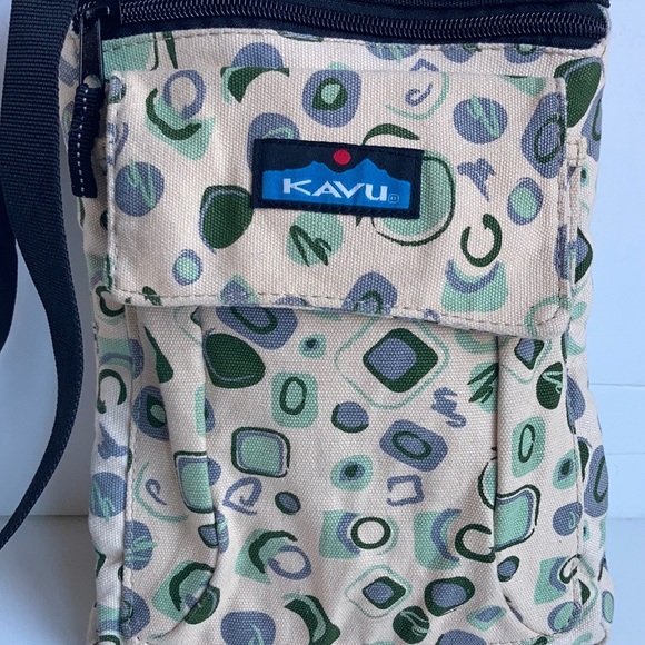 Kavu tan lavender mint green multi-color adjustable strap crossbody purse - Picture 2 of 13